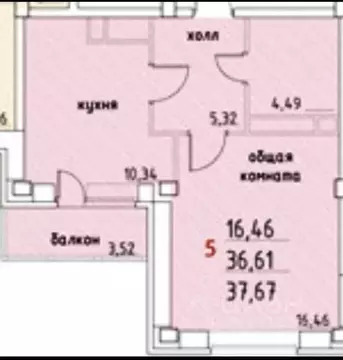 1-к кв. Московская область, Лосино-Петровский городской округ, ...
