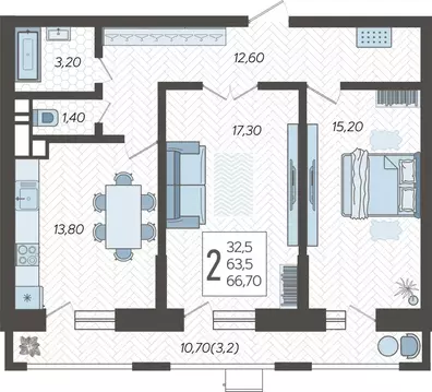 2-к кв. Краснодарский край, Краснодар 9-й километр мкр, ул. ...