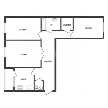 3-к кв. Башкортостан, Уфа Колгуевский мкр, ул. Габдуллы Амантая, 1 ...