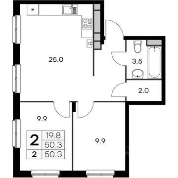 2-к кв. Нижегородская область, Нижний Новгород Культура с/пос, Новая ...