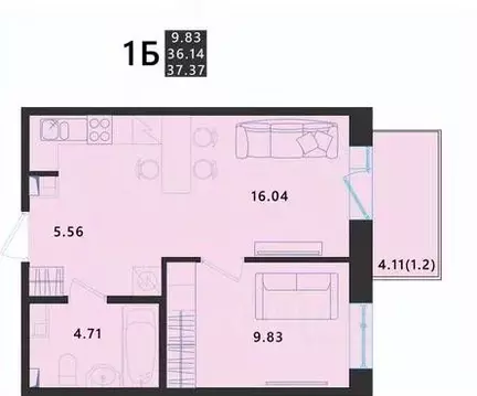 1-к кв. Псковская область, Псковский район, Завеличенская волость, д. ...