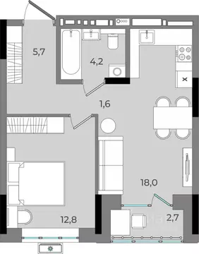 1-к кв. Удмуртия, Ижевск Северо-Западный жилрайон, 2-й мкр, Новый ...