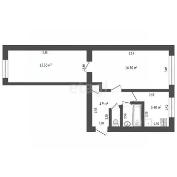 2-к кв. Нижегородская область, Выкса Гоголя мкр, 15 (43.2 м)