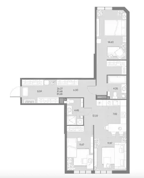2-комнатная квартира: Санкт-Петербург, 12-я линия Васильевского ...