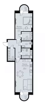 2-к кв. Воронежская область, Воронеж ул. Жилина, 7 (74.4 м)