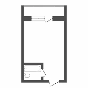 1-комнатная квартира: Тюмень, улица Седова, 66 (15 м)