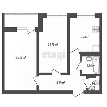 2-к кв. Ярославская область, Ярославль Красноборская ул., 38к3 (58.5 ...
