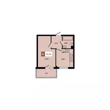 1-к кв. Ростовская область, Аксайский район, Щепкинское с/пос, пос. ...