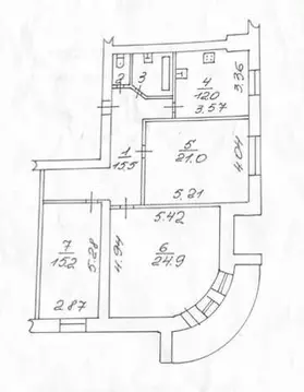 3-комнатная квартира: Великий Новгород, Псковский район, Речная улица, ...