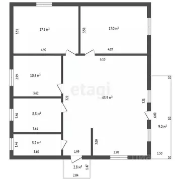 Дом в Костромская область, Костромской район, Чернопенское с/пос, пос. ...