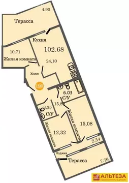 3-комнатная квартира: Калининград, улица Генерал-фельдмаршала ...