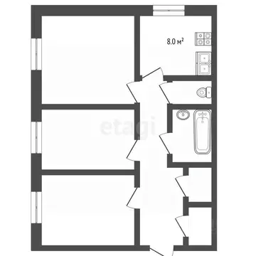 3-к кв. Владимирская область, Муром ул. Лакина, 54 (64.8 м)