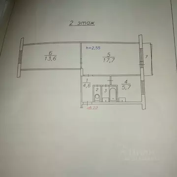 2-к кв. Красноярский край, Красноярск Спортивная ул., 184 (45.0 м)