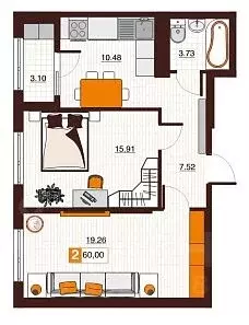 2-к кв. Оренбургская область, Оренбург Северный жилрайон, Фамильные ...