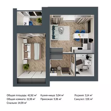 2-к кв. Марий Эл, Йошкар-Ола городской округ, с. Семеновка ул. ...