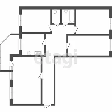 4-комнатная квартира: Тюмень, улица Николая Чаплина, 125 (87 м)