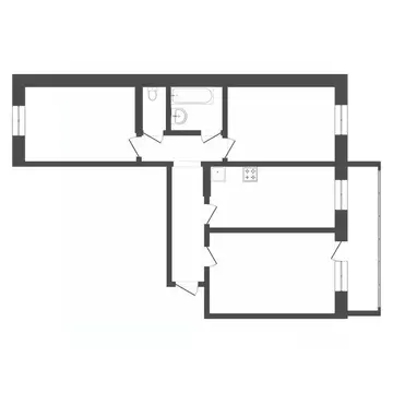 3-к кв. Тюменская область, Тюмень ул. Новоселов, 12к2 (67.3 м)