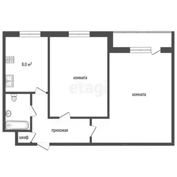 2-к кв. Ярославская область, Ярославль ул. Большая Техническая, 14 ...