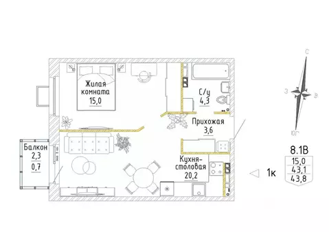 1-к кв. Свердловская область, Екатеринбург Уралмаш жилрайон, Зеленая ...