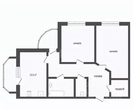 2-к кв. Воронежская область, Воронеж ул. Бакунина, 41 (63.0 м)