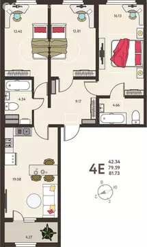 3-комнатная квартира: Курск, микрорайон Курского Завода Тракторных ...