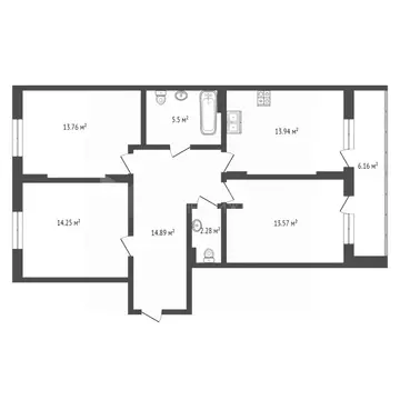 3-к кв. Тюменская область, Тюмень ул. Павла Никольского, 10 (97.0 м)
