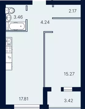 1-к кв. Саратовская область, Саратов ул. Имени Николая Егорова (46.37 ...