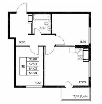2-к кв. Ростовская область, Ростов-на-Дону Звезда Столицы 2 жилой ...