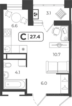 Студия Тюменская область, Тюмень  (28.18 м)