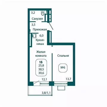 1-к кв. Московская область, Солнечногорск городской округ, Андреевка ...