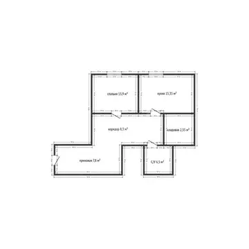 1-комнатная квартира: Махачкала, улица Габитова, 17 (53 м)