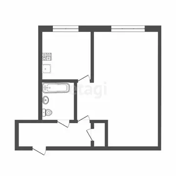 1-комнатная квартира: Тула, улица Льва Толстого, 91 (31 м)