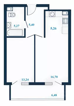 2-к кв. Волгоградская область, Волгоград ул. Клары Цеткин, 1А (49.11 ...