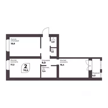 2-к кв. Челябинская область, Сосновский муниципальный округ, пос. ...