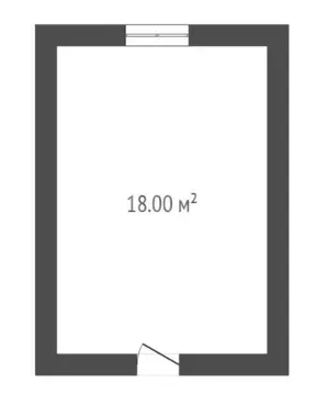 1к в -комнатной квартире (18 м)