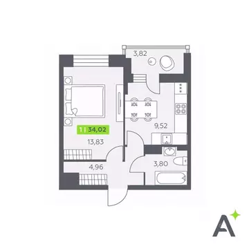 1-к кв. Ленинградская область, Всеволожский район, Заневское городское ...