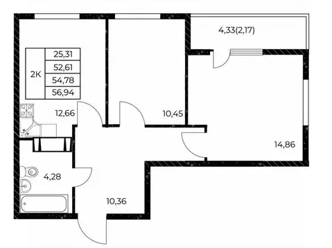 2-к кв. Ростовская область, Ростов-на-Дону Звезда Столицы 2 жилой ...
