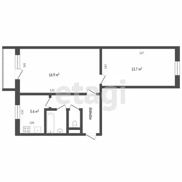 2-комнатная квартира: Омск, микрорайон Московка, Молодогвардейская ...