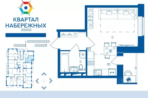 1-к кв. Брянская область, Брянск ул. Братьев Ткачевых, 15к3 (30.87 м)