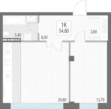 1-к кв. Свердловская область, Екатеринбург ул. Первомайская, 7 (55.3 ...