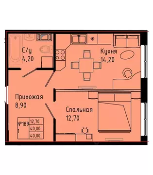 1-к кв. Ленинградская область, Коммунар г. Гатчинский муниципальный ...