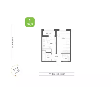 1-к кв. Хабаровский край, Хабаровск Воронежский Бульвар жилой комплекс ...