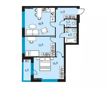 3-к кв. Пермский край, Пермь ул. Пушкина, 91 (67.4 м)