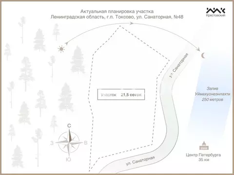 Участок в Ленинградская область, Всеволожский район, Токсовское ...