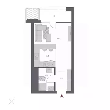 1-к кв. Новосибирская область, Новосибирск Беринг жилой квартал,  ...