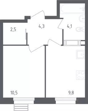1-к кв. Москва Сосенское поселение, просп. Куприна, 30к2 (31.1 м)