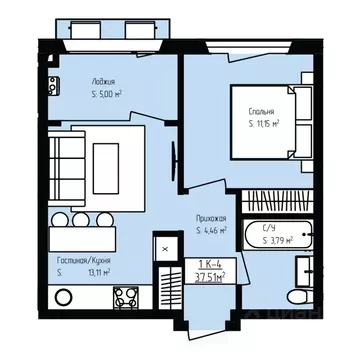 1-к кв. Дагестан, Дербент Камеллия жилой комплекс (37.51 м)