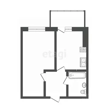 1-к кв. Смоленская область, Смоленск ул. 100-летия Комсомола, 1 (33.5 ...