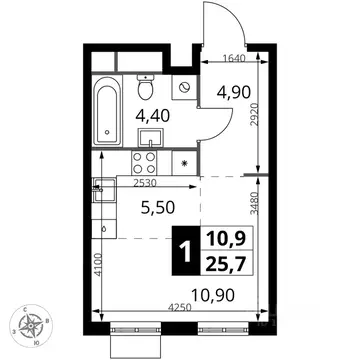 Студия Московская область, Химки Клязьма-Старбеево мкр, Международный ...