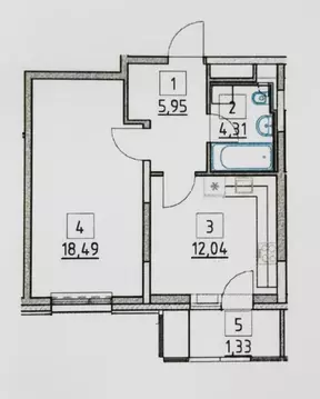 1-к кв. Москва Сельскохозяйственная ул., 38к2 (40.8 м)